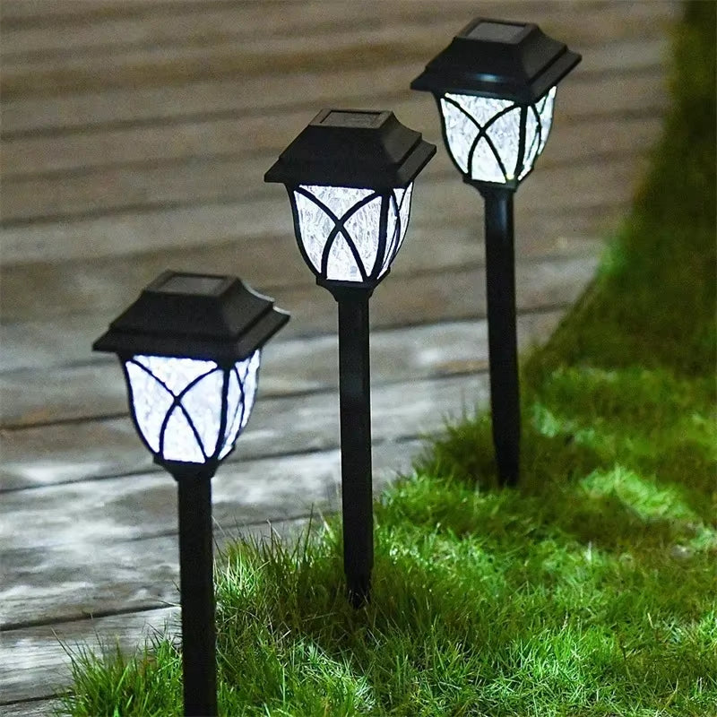 Solar Pathway Lights LED 2Pack Outdoor Landscape Path Lamp Waterproof Solar Garden Lights for Yard Garden Walkway Patio Driveway