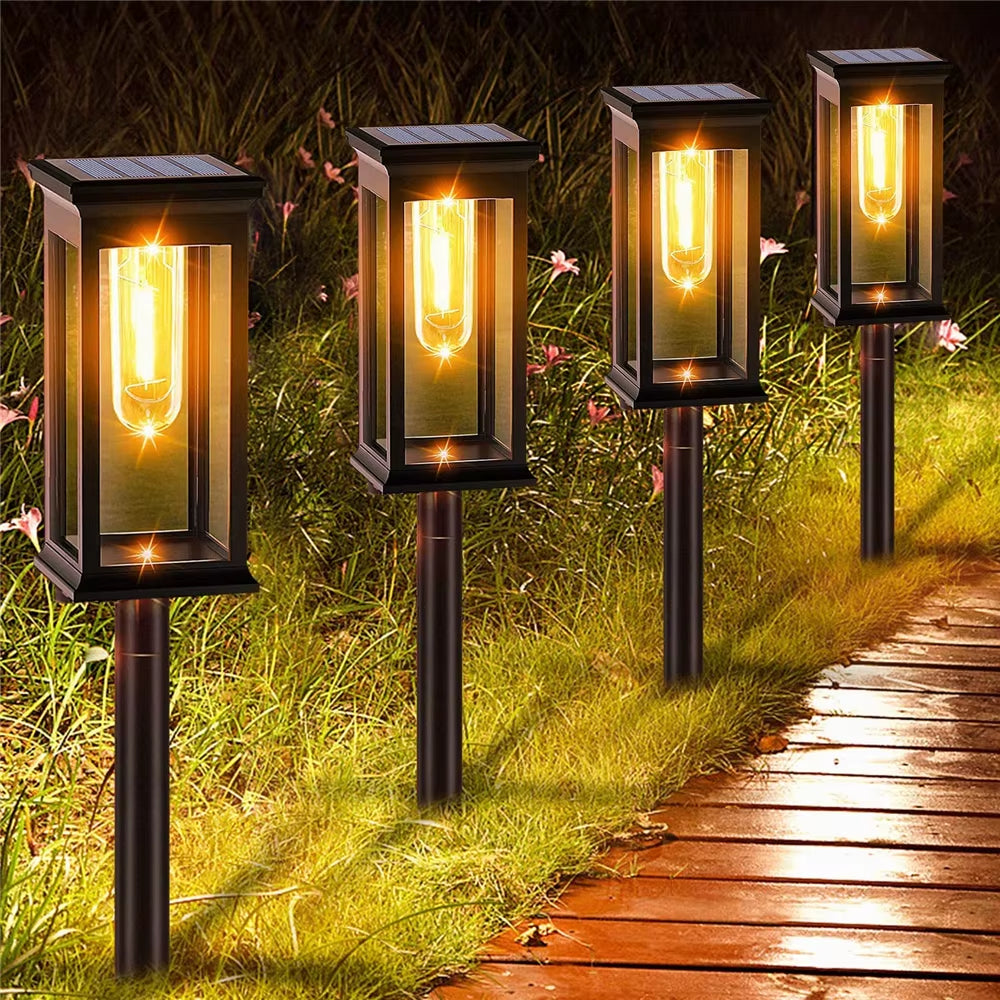 Outdoor Solar Pathway Lights IP65 Waterproof Solar Garden Lights Landscape Path Lights for Yard Lawn Patio Walkway
