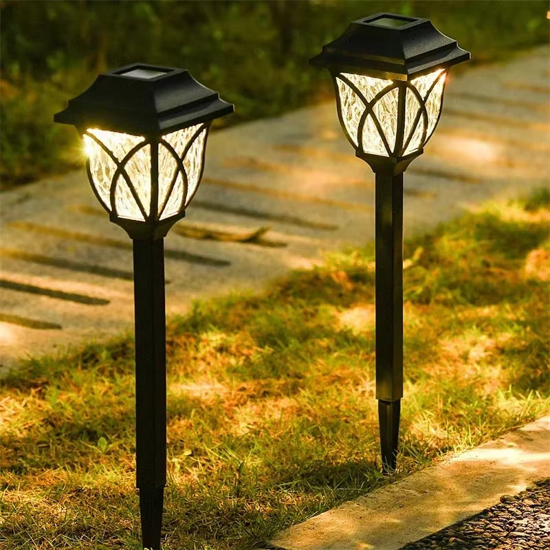 Solar Pathway Lights LED 2Pack Outdoor Landscape Path Lamp Waterproof Solar Garden Lights for Yard Garden Walkway Patio Driveway