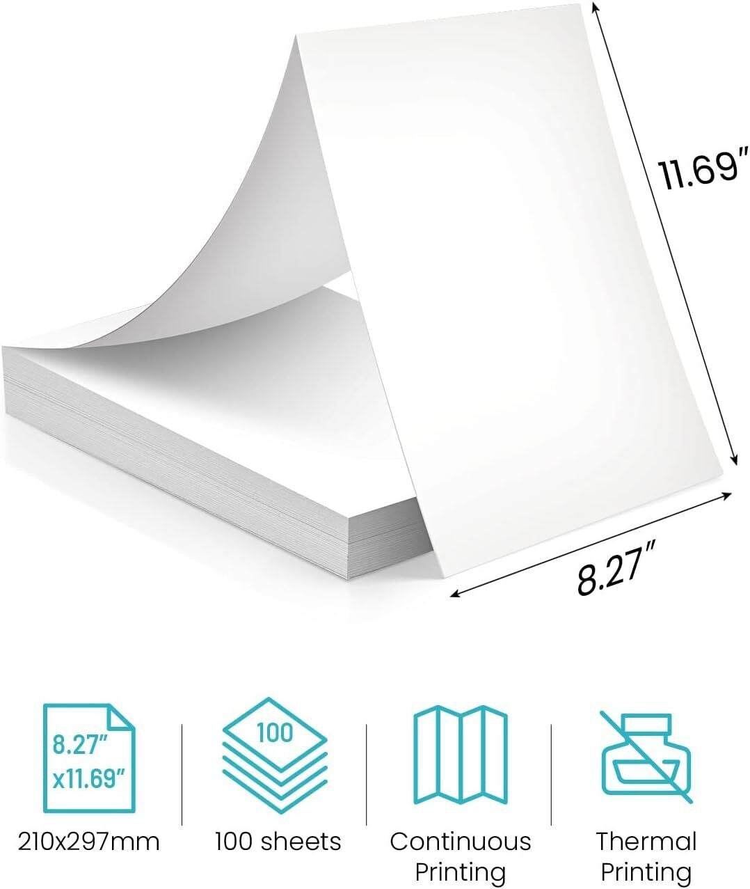 PrintPod A4 Thermal Paper - 200Pcs