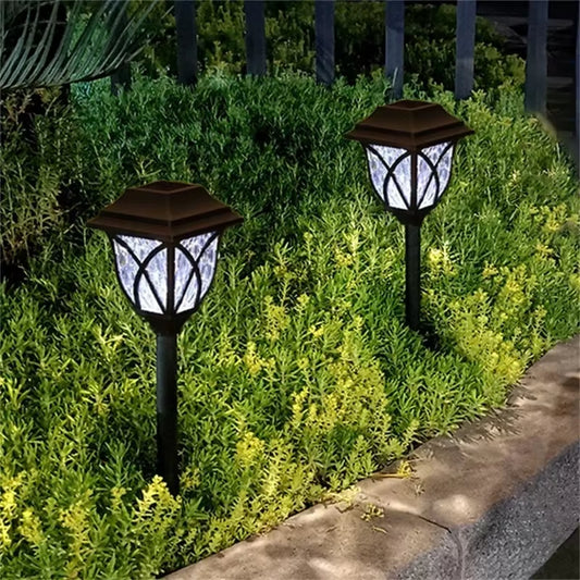 Solar Pathway Lights LED 2Pack Outdoor Landscape Path Lamp Waterproof Solar Garden Lights for Yard Garden Walkway Patio Driveway